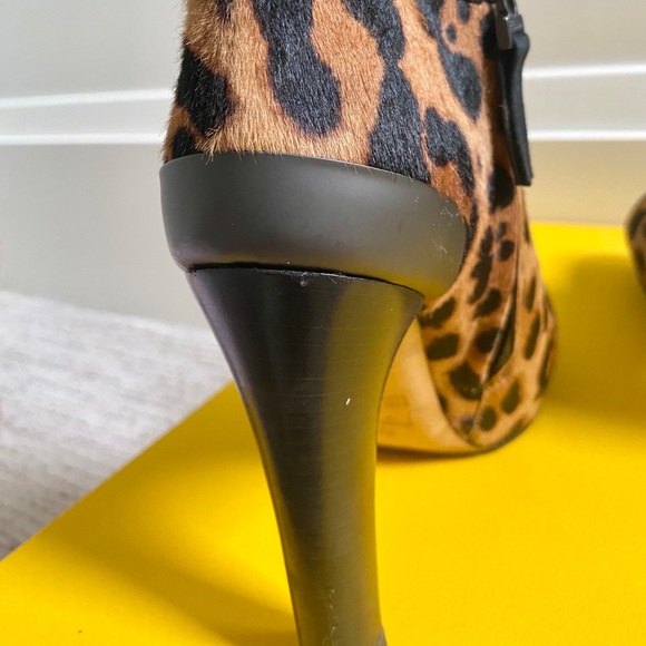 Fendi Leopard Print Pony Hair Booties - Picture 5 of 7